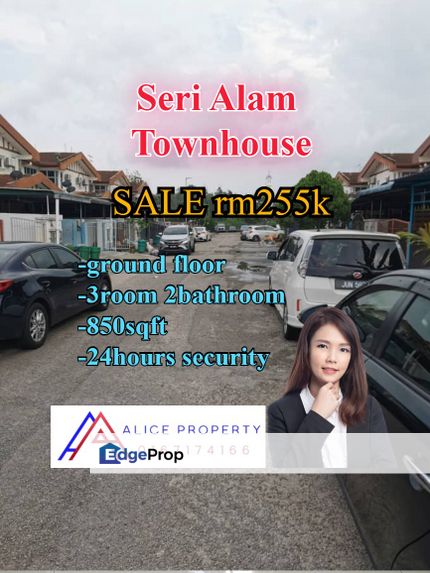 Seri alam townhouse for sale (ground floor), Johor, Masai