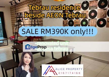 Desa tebrau residences beside aeon apartment for sale, Johor, Johor Bahru