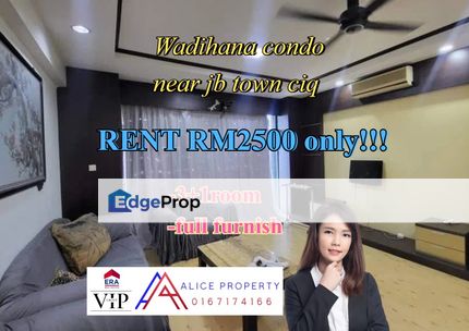 Wadihana condo jb town near CIQ for rent , Johor, Johor Bahru