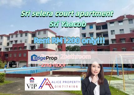 Sri selera court apartment Sri Yaacob skudai Apartment For rent , Johor, Skudai