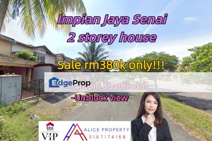 Impian jaya senai 2storey terrace house unblock view for sale, Johor, Senai