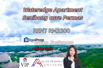 Senibong Cove WaterEdge Residence apartment nice furnish unit for rent, Johor, Masai