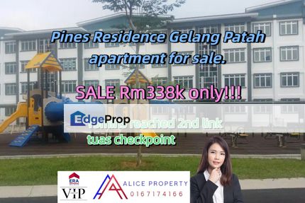 The pines residence gelang patah apartment for sale 15mins reached 2nd link tuas checkpoint, Johor, Gelang Patah