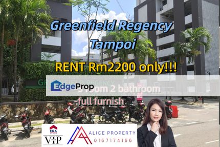 Greenfield regency apartment tampoi renovated full furnish high floor for rent, Johor, Tampoi