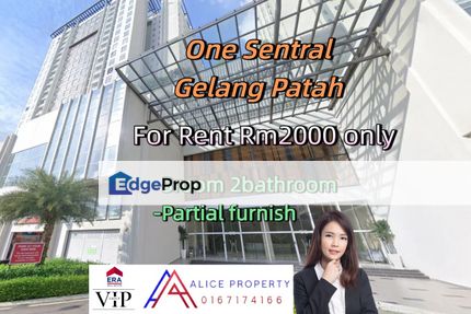 One Sentral  Nusa Sentral gelang patah for rent partial furnish, Johor, Nusajaya