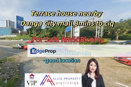 1storey Terrace house nearby Danga City mall 8mins to ciq For Sale, Johor, Tampoi