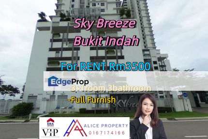 Sky Breeze bukit indah for rent, Johor, Johor Bahru