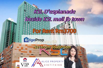 KSL city mall D’esplanade apartment @ century garden taman abad private lift, Johor, Johor Bahru
