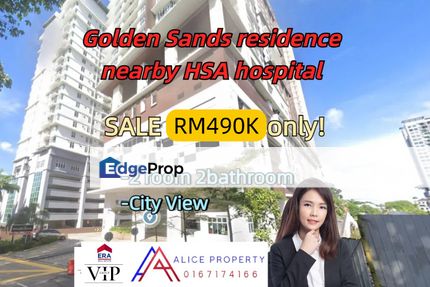Golden sands residence nearby hsa hospital ,town area for sale, Johor, Johor Bahru
