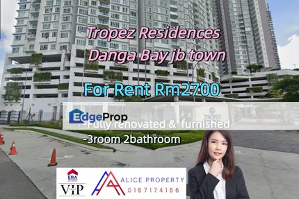 Tropez Residences Danga Bay Fully renovated n  furnished , Johor, Johor Bahru