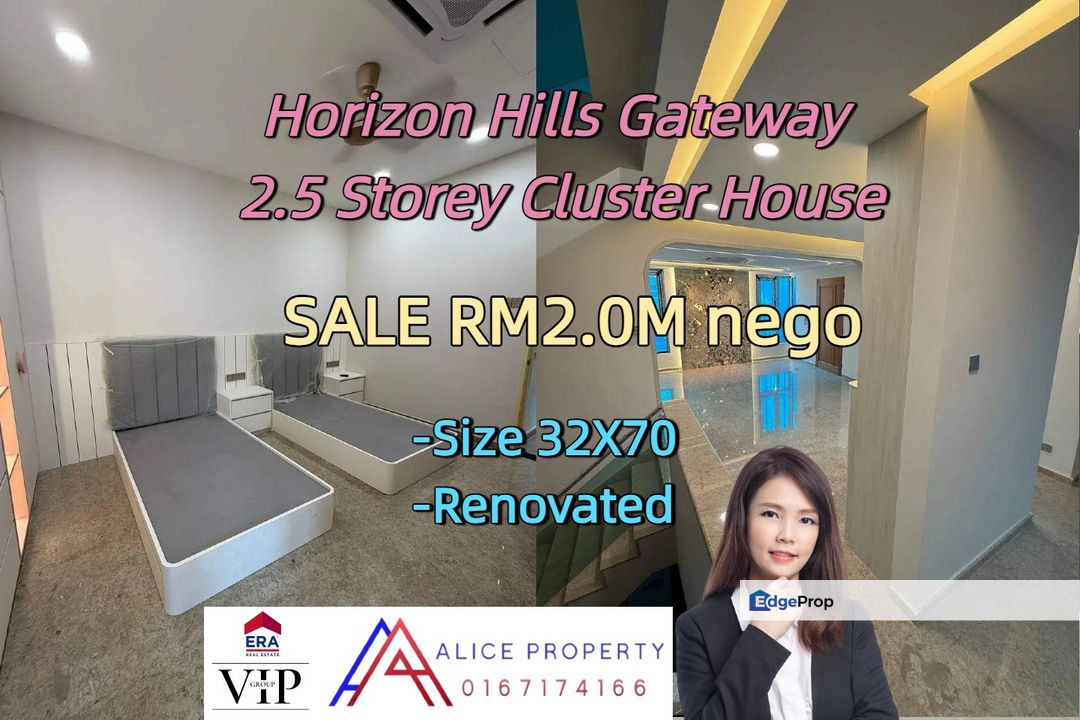 For Sale: Horizon Hills @ Gateway  2.5 Storey Cluster House, Johor, Nusajaya
