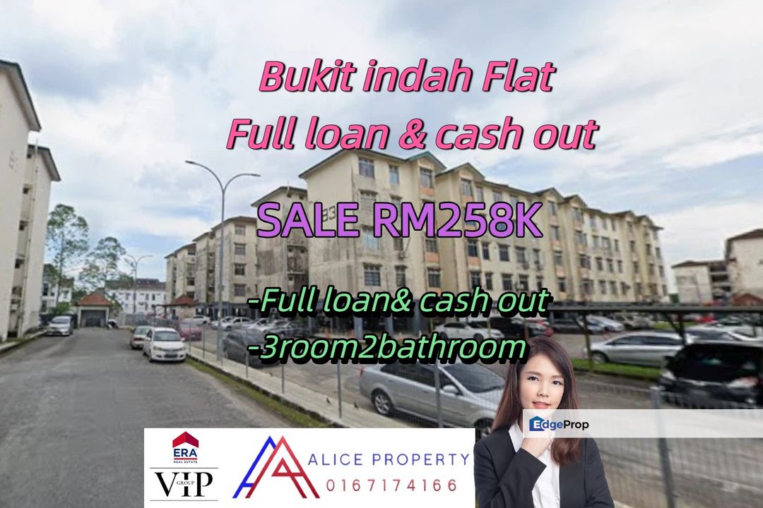 Bukit indah Flat for sale Full loan & cash out , Johor, 