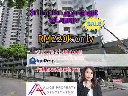 Sri impian apartment larkin new paint full loan cash out, Johor, Johor Bahru