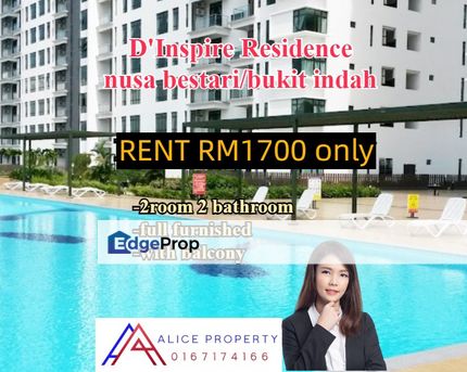 Bukit indah nusa bestari d'inspire for rent, Johor, Skudai