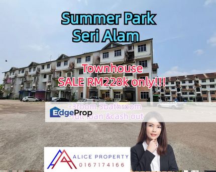 Seri Alam townhouse for sale full loan cash out, Johor, Masai