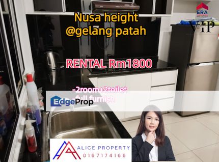 Nusa height fully furnish comfortable unit, Johor, Gelang Patah