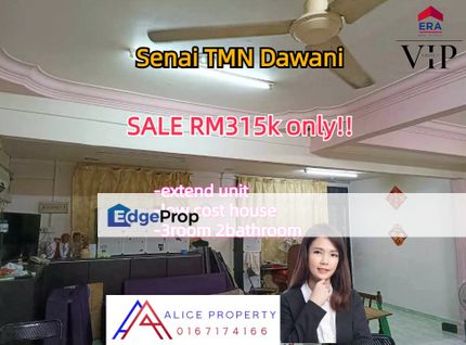 Senai tmn dawani single storey house for sale for 1st time buyer, Johor, Senai