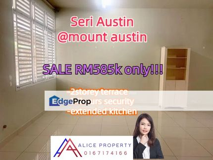 Seri austin 2storey terrace kitchen extend 24hours security, Johor, Johor Bahru