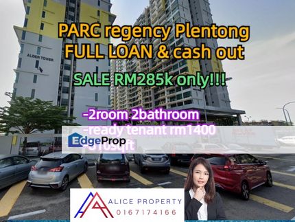 Parc regency apartment plentong full loan cash out 15mins to ciq, Johor, Masai