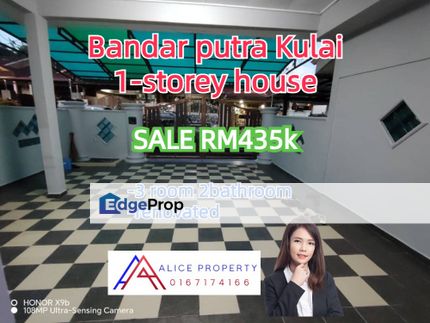 Bandar putra kulai single storey renovated house for sale nearby ioi mall kulai , Johor, Kulai