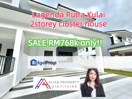 Crystal lagenda putra kulai brand new w security cluster house, Johor, Kulai