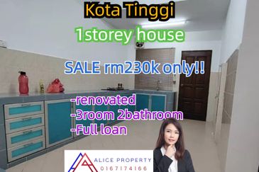 Kota tinggi renovated full loan house for sale nice unit