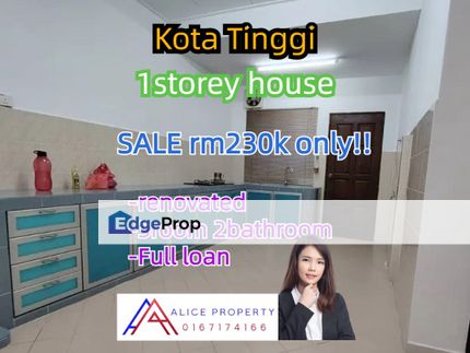 Kota tinggi renovated full loan house for sale nice unit, Johor, Kota Tinggi