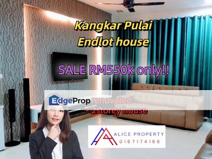 Kangkar Pulai Skudai 2 Stry Terrace House endlot beautiful unit for sale, Johor, Kangkar Pulai
