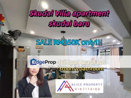 Skudai villa apartment full loan cash out, Johor, Skudai