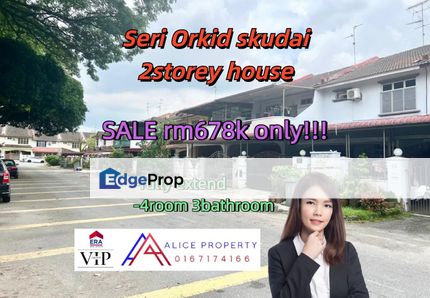 Seri orkid skudai house or sale fully extend, Johor, Skudai