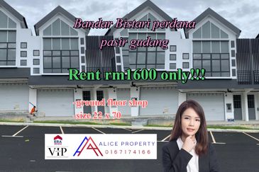 Ground floor shop for rent  Bistari perdana pasir Gudang jln siantan 1