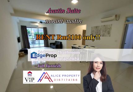 mount austin austin suites for rent carpark nearby and easy eccess to the unit, Johor, Johor Bahru