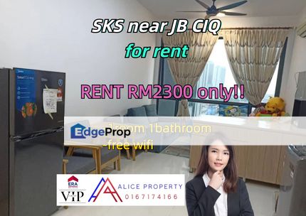 SKS pavillion Johor Bahru near JB town Ciq got car park n wifi full furnish, Johor, Johor Bahru