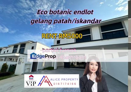 Eco botanic Bromborough endlot house for rent gelang patah iskandar puteri, Johor, Nusajaya