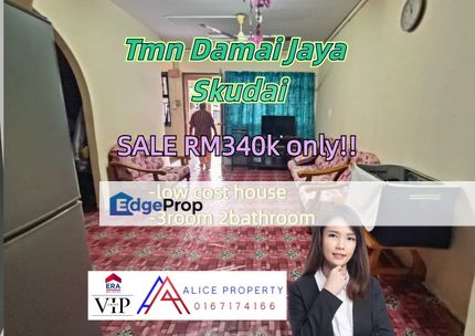 Damai Jaya Skudai Low Cost house for sale Kitchen and room bathroom extension, Johor, Skudai