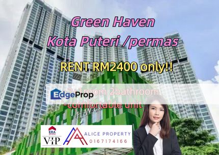 Green Haven Kota Puteri permas comfortable unit for rent, Johor, Masai