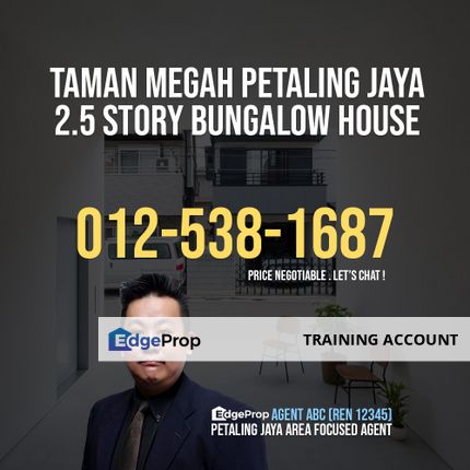 Taman Megah Petaling Jaya 2.5 Storey Bungalow House For Sale Fully Furnished MM2H, Selangor, Petaling Jaya