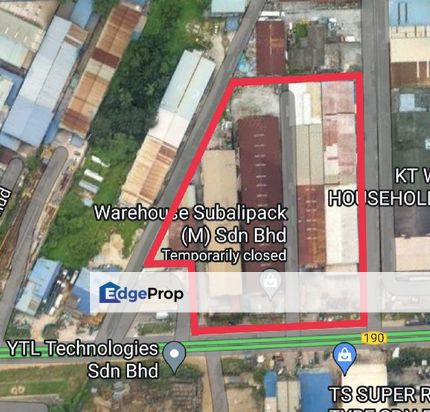 Industrial Land with Warehouse for Sale at Jalan Bukit Kemuning Shah Alam, Selangor, Shah Alam