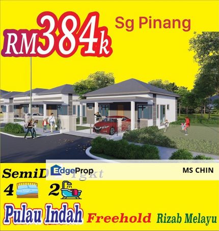 Freehod Semi D 41x64 di Pulau Indah Tepi Sg Pinang Pasar Malam Tanah Rezab Melayu, Selangor, Port Klang