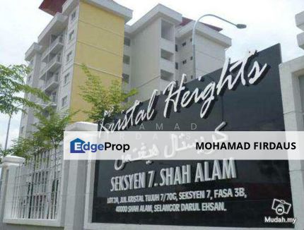 Kristal Heights Section 7 Shah Alam Ground Floor Unit For Sale, Selangor, Shah Alam