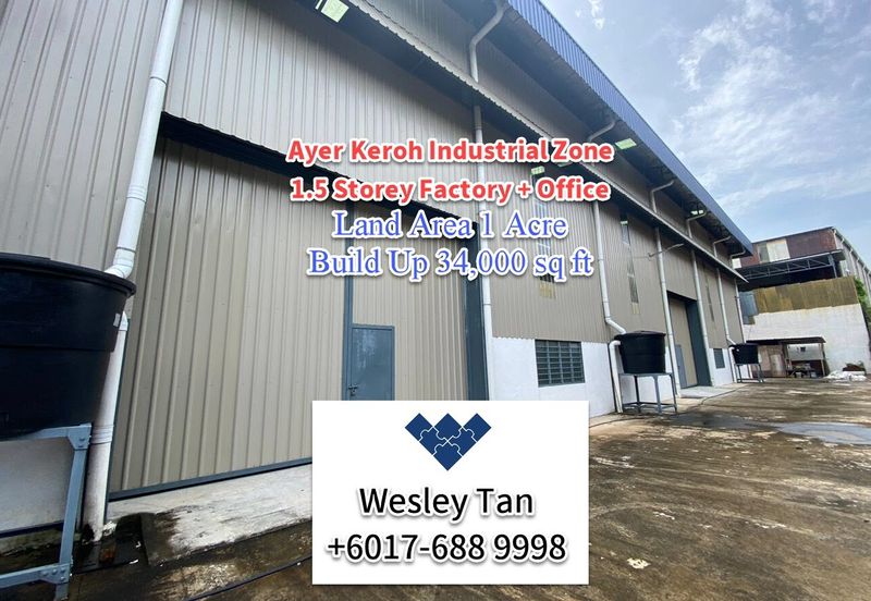 Ayer Keroh 1.5 Storey Bungalow Factory For Rent