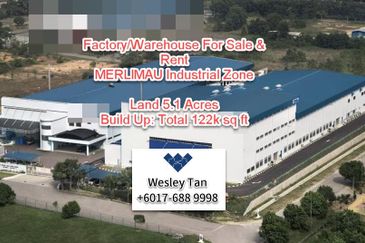 Merlimau Factory with Huge Land For Rent