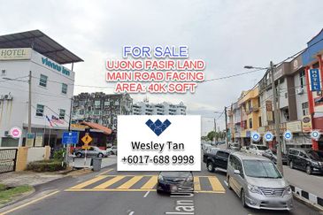 Ujong Pasir Freehold Main Road facing land for sale