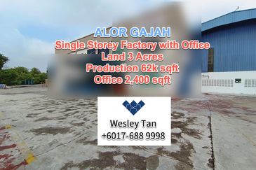 Alor Gajah Huge Factory for Rent