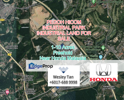 Pegoh Hicom Industrial Park Vacant Land Near Honda For Sale, Melaka, Alor Gajah