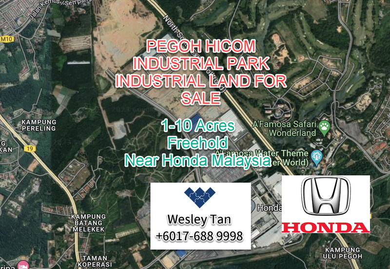 Pegoh Hicom Industrial Park Vacant Land Near Honda For Sale