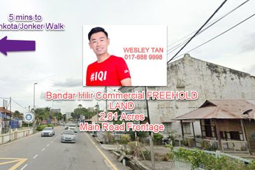 Bandar Hilir Freehold Commercial Land Facing Main Road