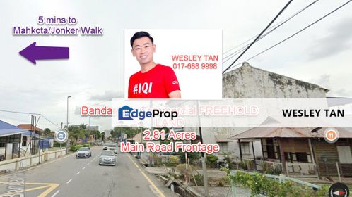 Bandar Hilir Freehold Commercial Land Facing Main Road, Melaka, Bandar Hilir