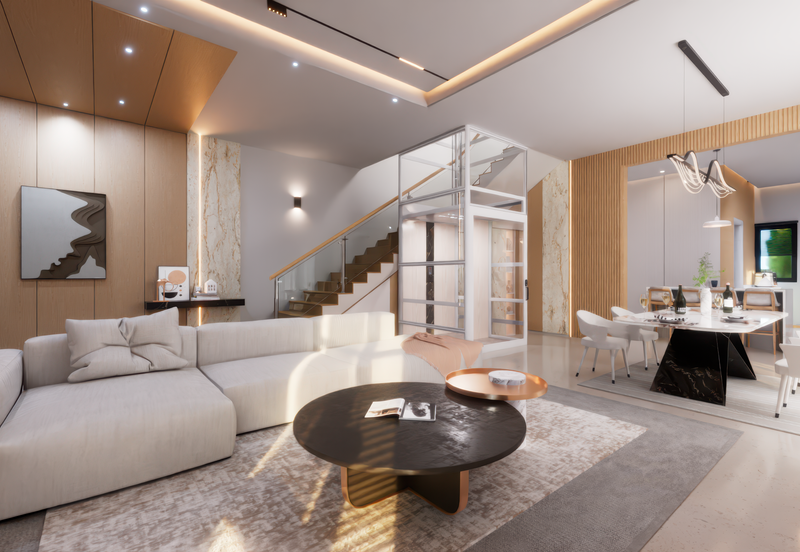 Puchong South Meranti Garden 3 Storey Semi D Brand New 35x90 with Built Up 4,327 sqft, Private Lift, Individual Title, 