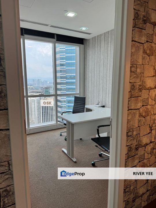 KLCC Office Binjai 8 Premium Soho, Fully Fitted, 2 Rooms & Meeting Rooms, 8 Workstations with Pantry, MRT & LRT Ampang Park, Next to Jalan Tun Razak, Kuala Lumpur, KLCC